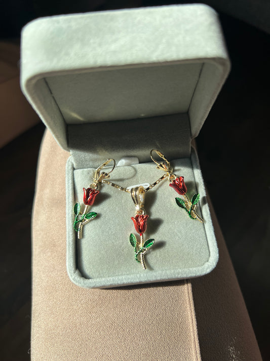 Bellerose Necklace Earring Set