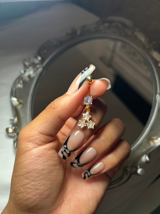 Trifecta Star Belly Ring