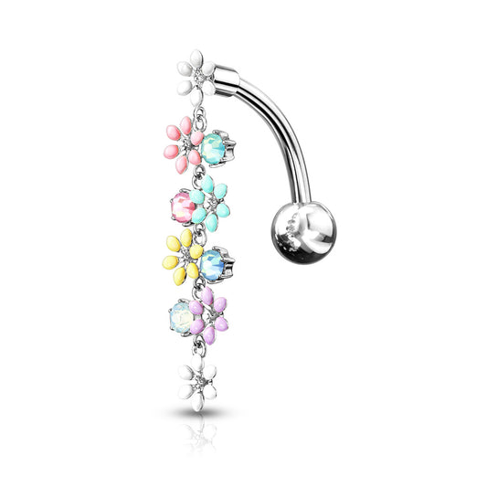 Flower Bomb Top Down Belly Ring