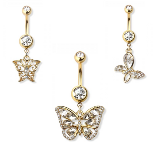 Butterfly Effect Belly Ring Bundle
