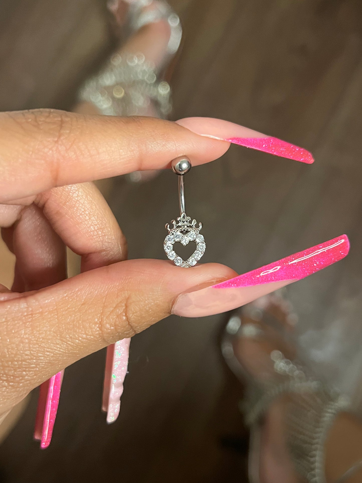 Spoil Her Tiara Heart Belly Ring