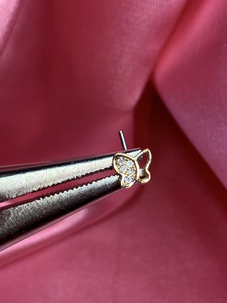 Solana Butterfly L Bend Nose Ring - ShopSheAte