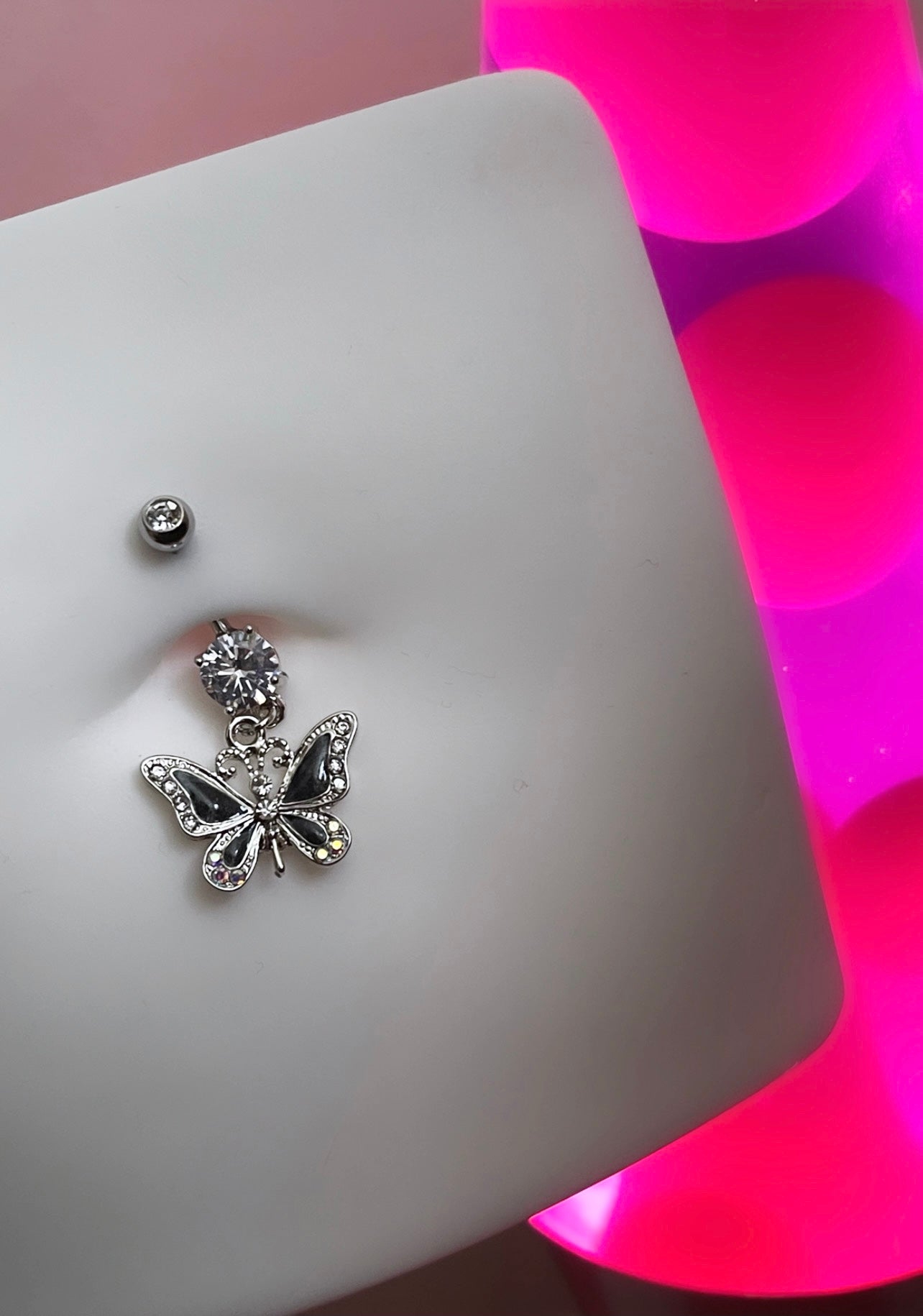 JOERICA Women's Cute Butterfly Belly Button Rings