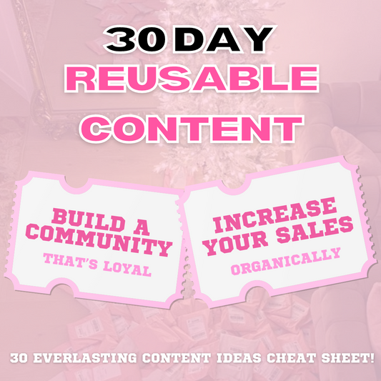 30-Day Reusable Content Sheet